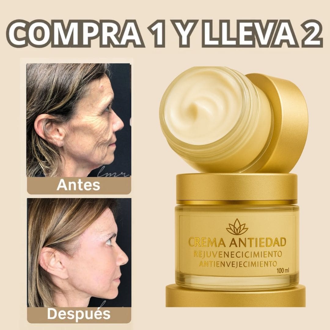 COMPRA 1 Y LLEVA 2 - Crema Rejuvenecedora y Anti-Envejecimiento - PAGUE AL RECIBIR